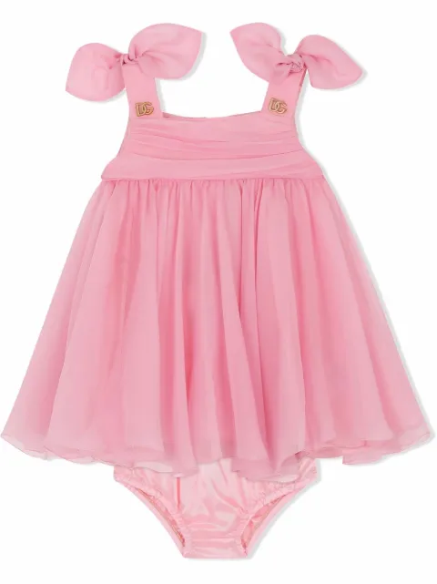 Dolce & Gabbana Kids silk tulle empire line dress