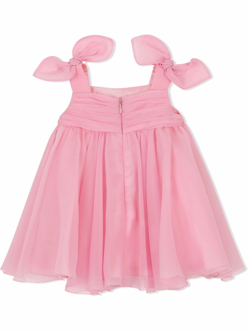 Dolce & Gabbana Kids silk tulle empire line dress - Pink