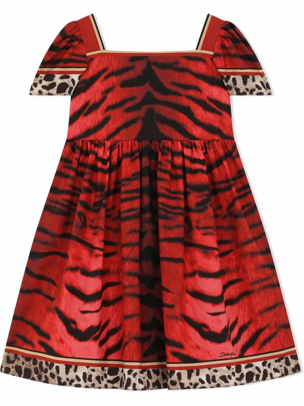 Dolce Gabbana Kids tiger print Dress Farfetch