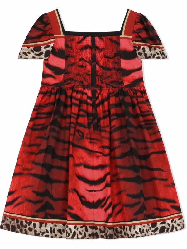 Dolce \u0026 Gabbana Kids tiger-print Dress 