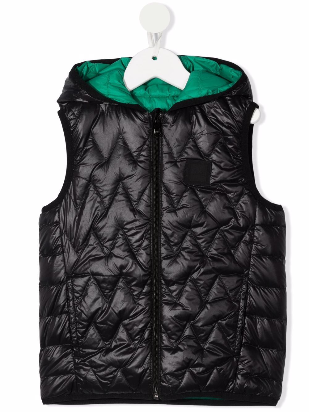 

BOSS Kidswear padded zip-up down gilet - Black