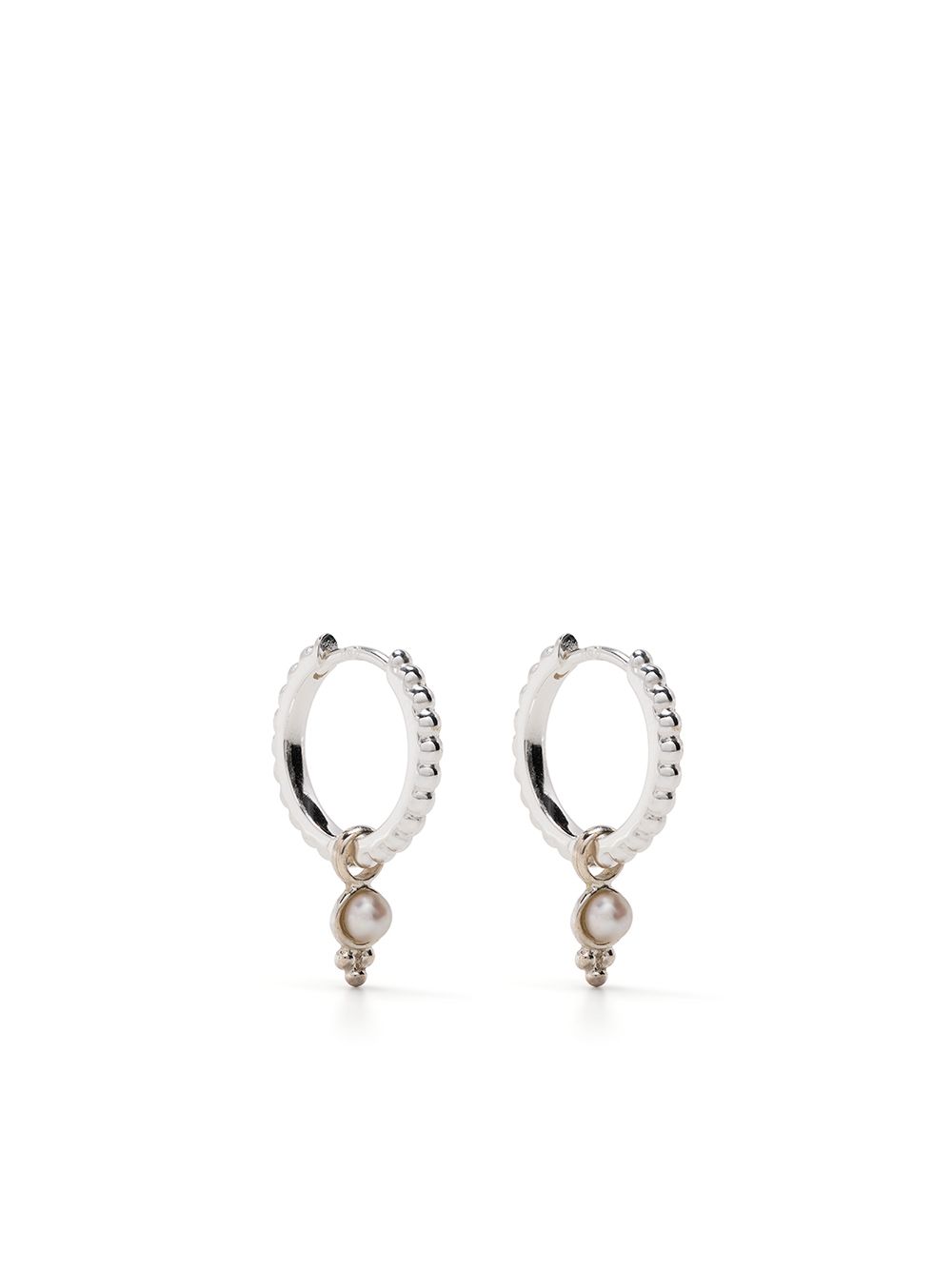 Dotty Pearl charm hoops