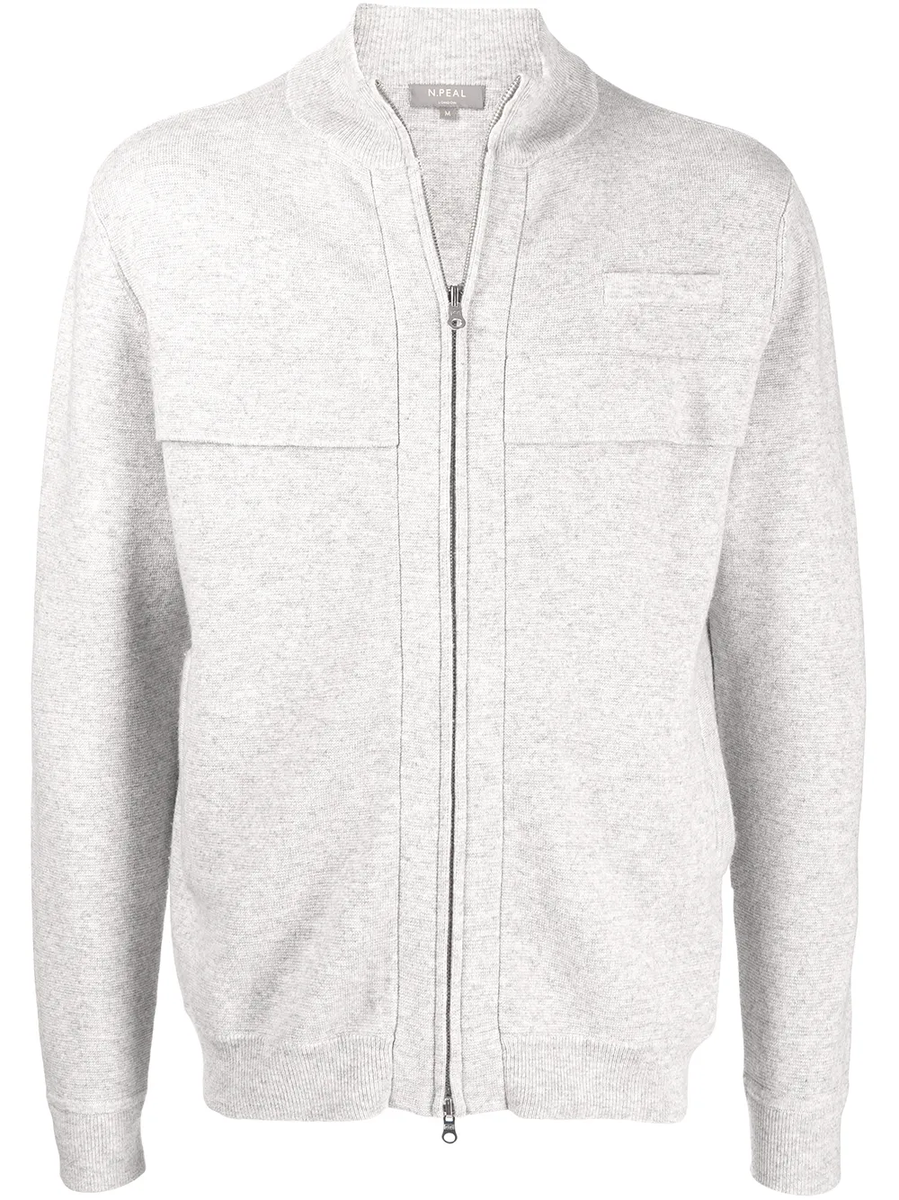 

N.Peal chamarra bomber con botones - Gris