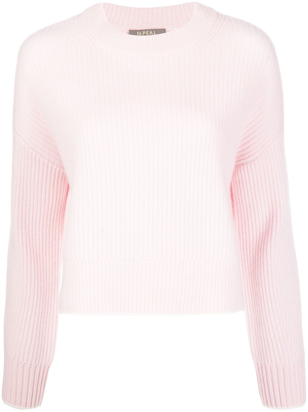 

N.Peal ribbed-knit organic cashmere jumper - Pink