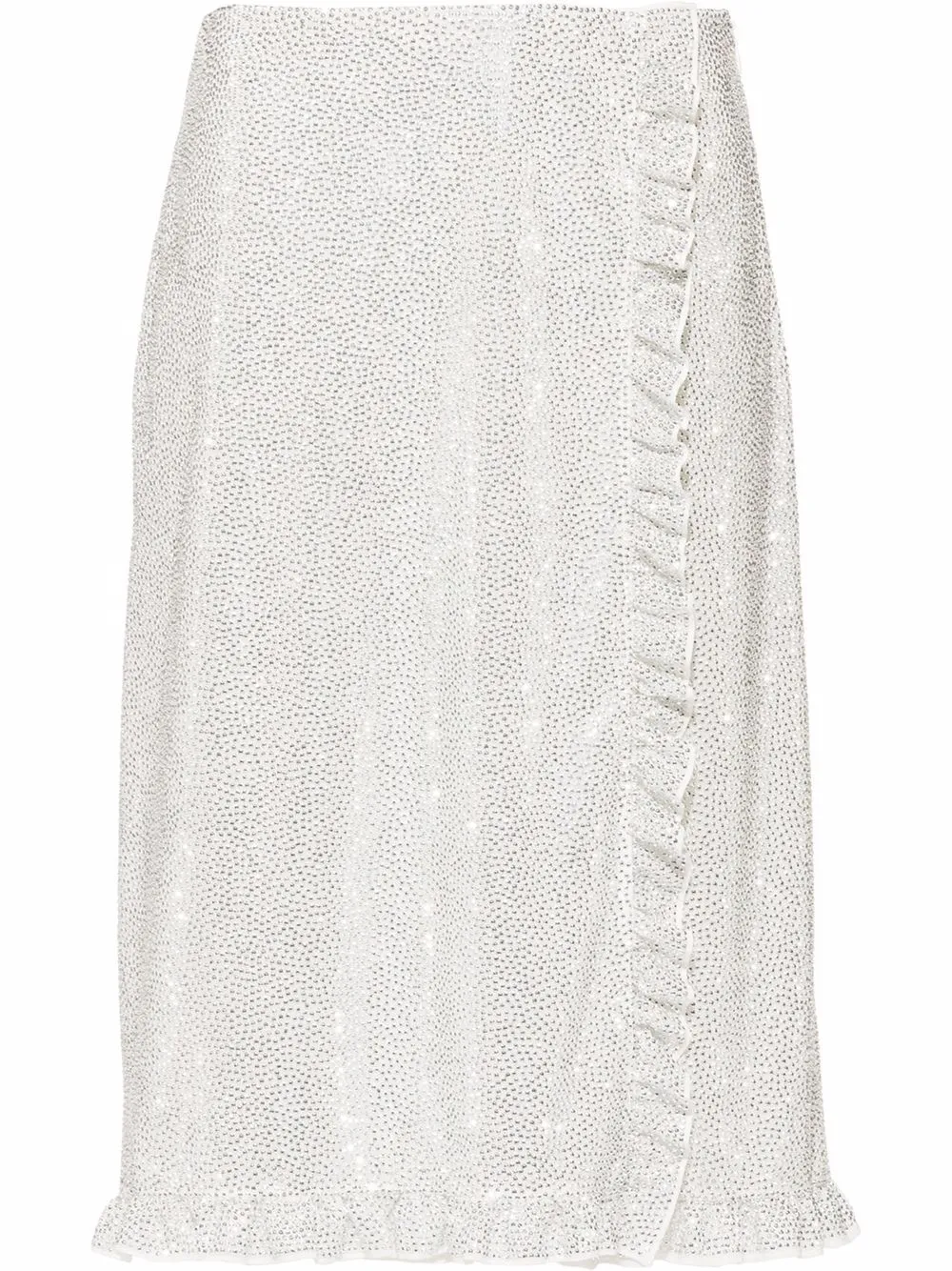 Miu Miu Embroidered Georgette Skirt - Farfetch