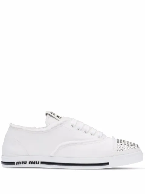 Miu Miu crystal-studded sneakers