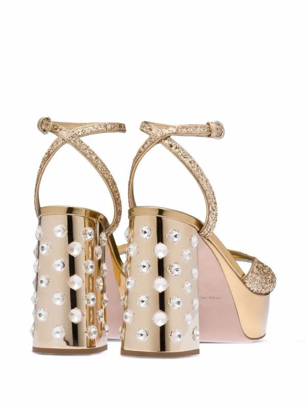 Shop Miu Miu crystal-embellished 