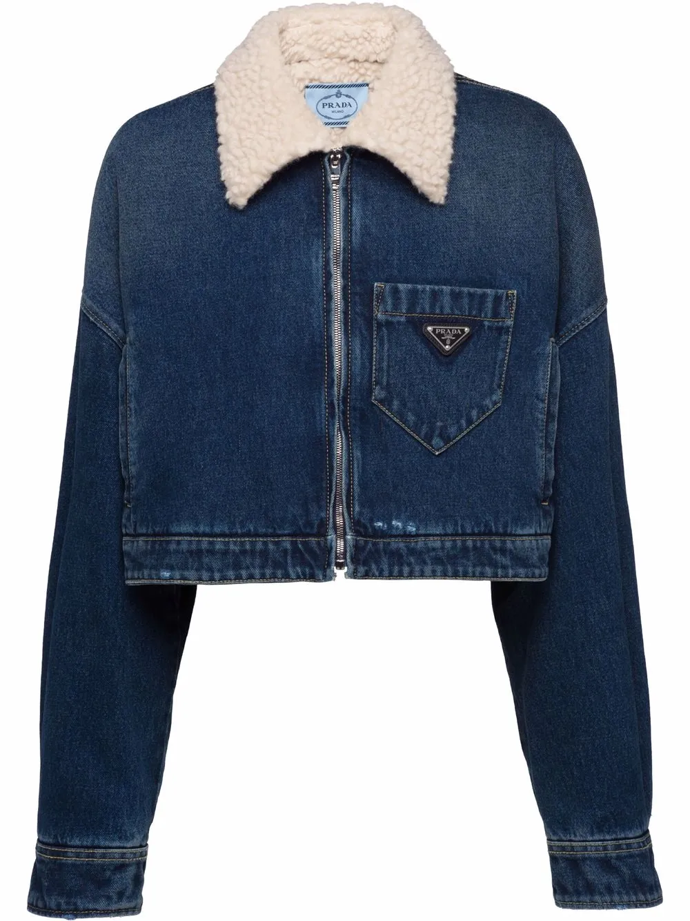 Prada Logo Denim Top - Farfetch