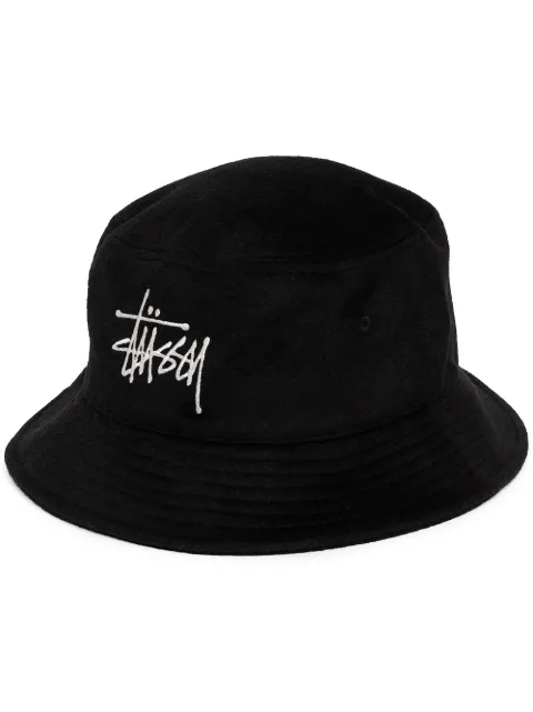 Shop Stussy Fuzzy embroidered-logo 