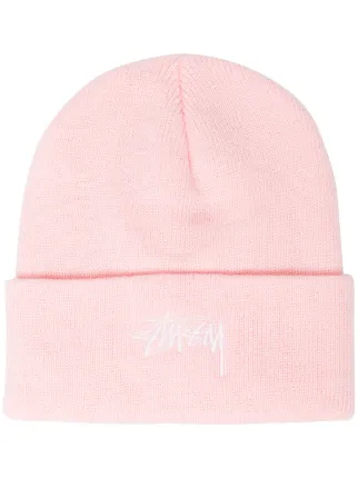 stussy pink beanie