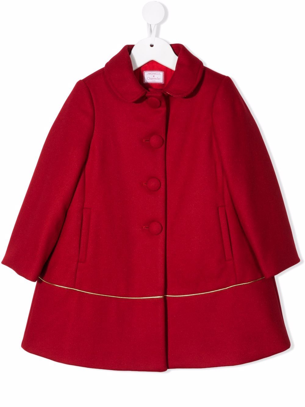 

Simonetta single-breasted midi coat - Red