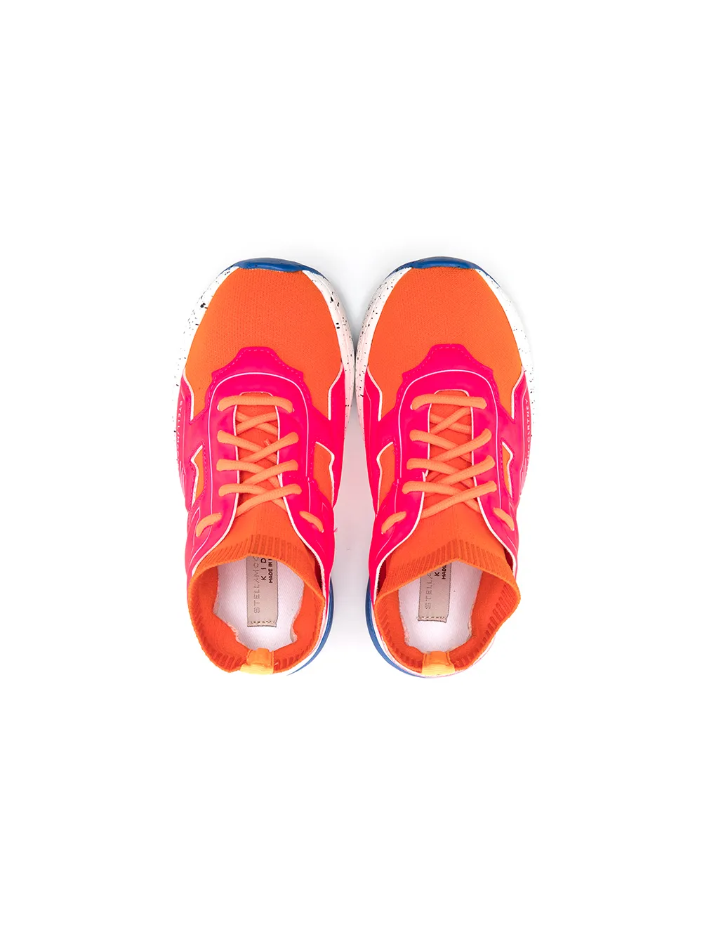  Stella Mccartney Kids Sock Sneakers In Blockfarben   Orange 