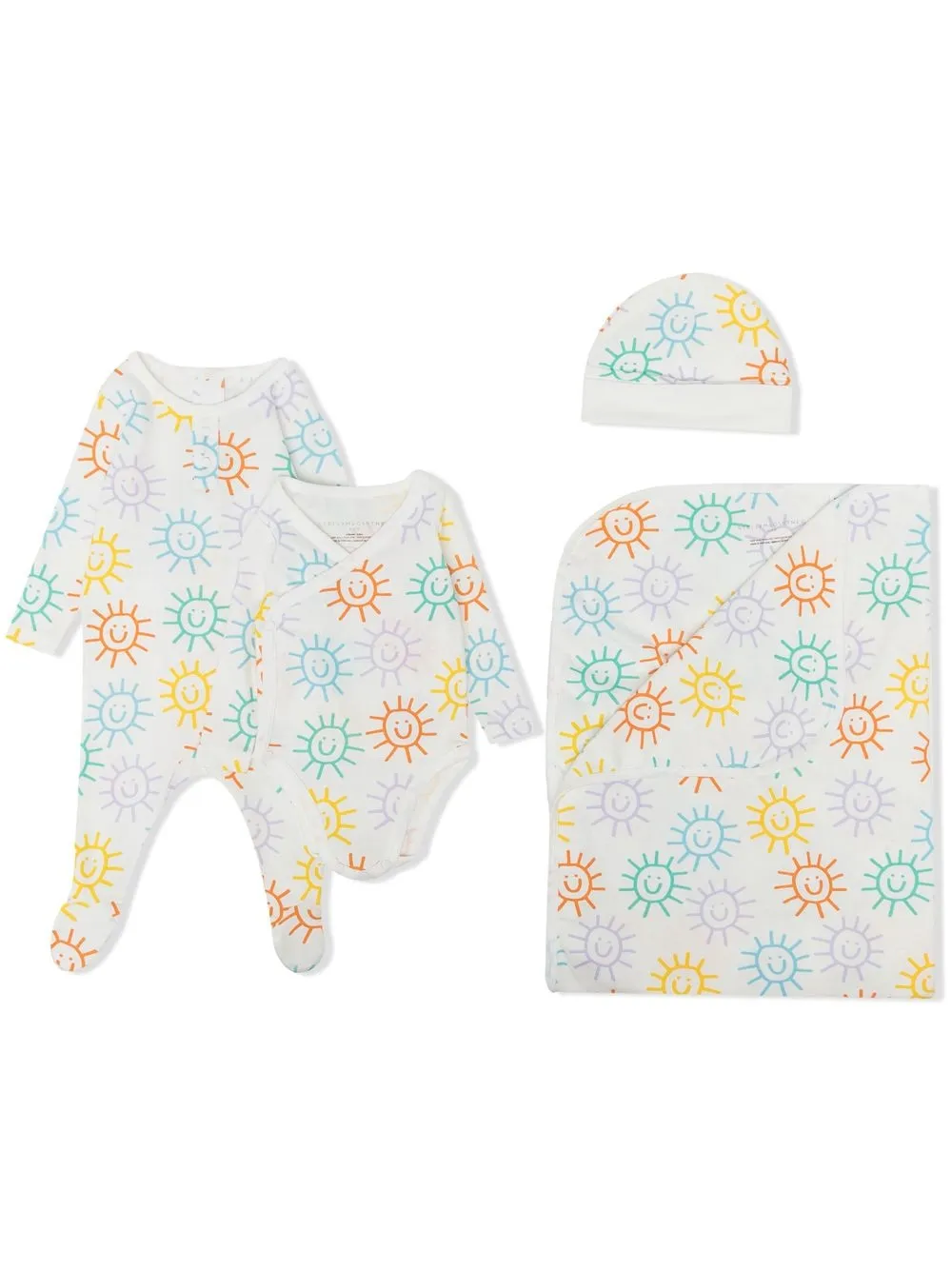 

Stella McCartney Kids graphic print babygrow set - White