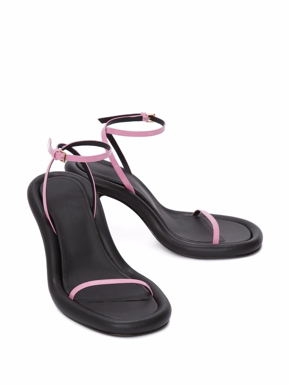Shop Jw Anderson Bumper-tube Leather Strappy Sandals In Pink