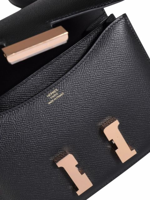 black hermes shoulder bag