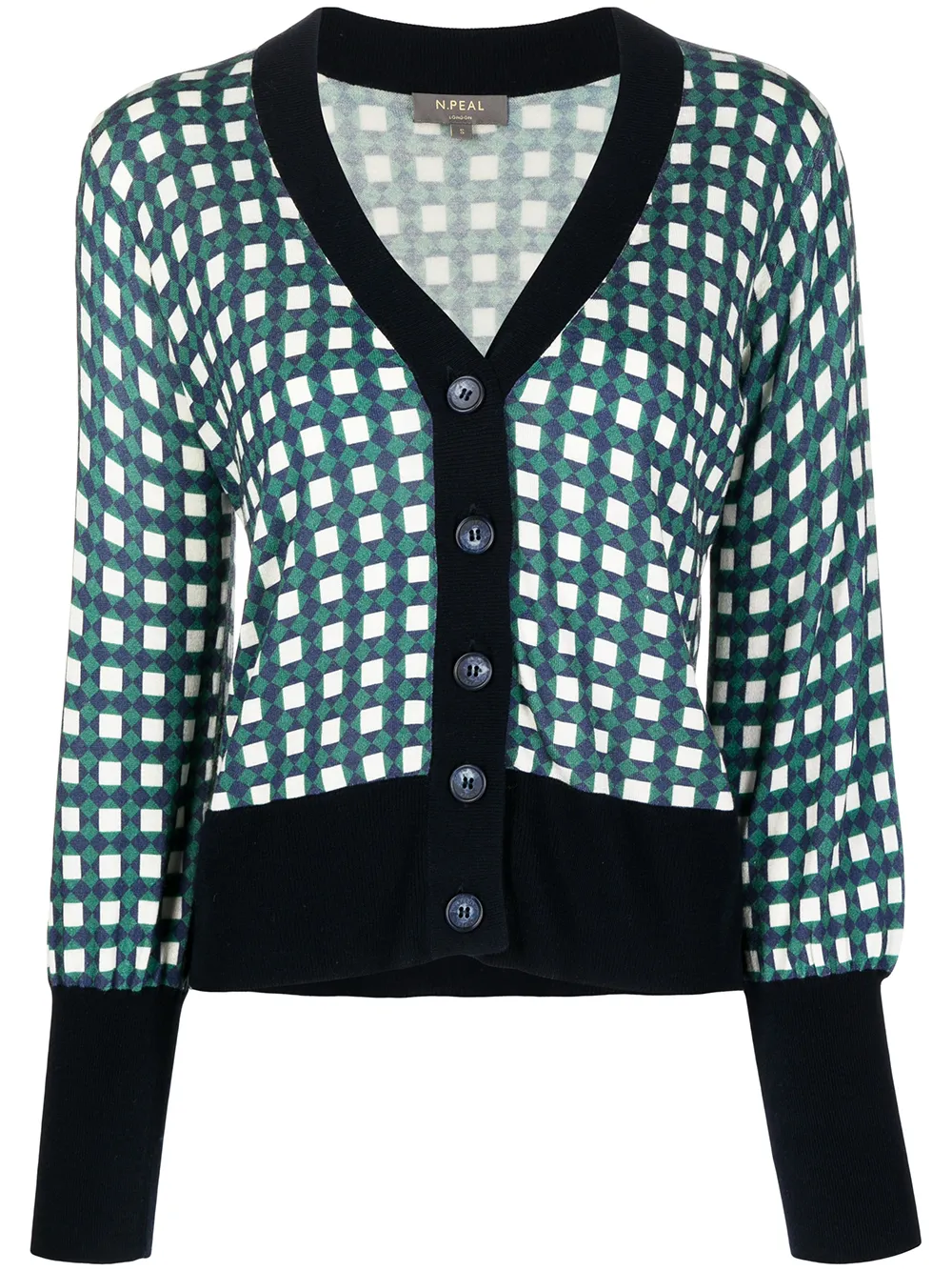 

N.Peal cárdigan con estampado geométrico - Verde