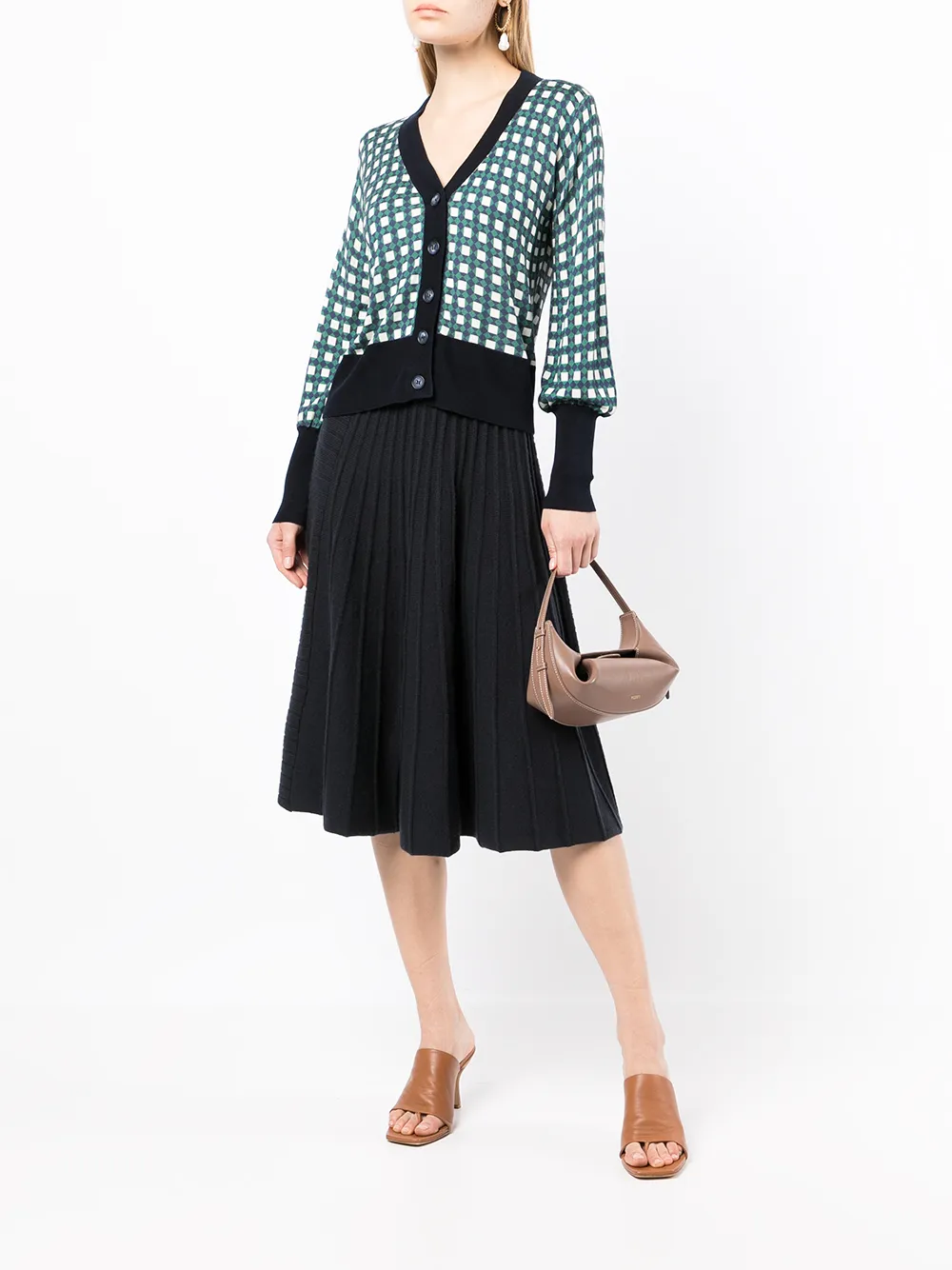 N.Peal Vest met geometrische print - Groen