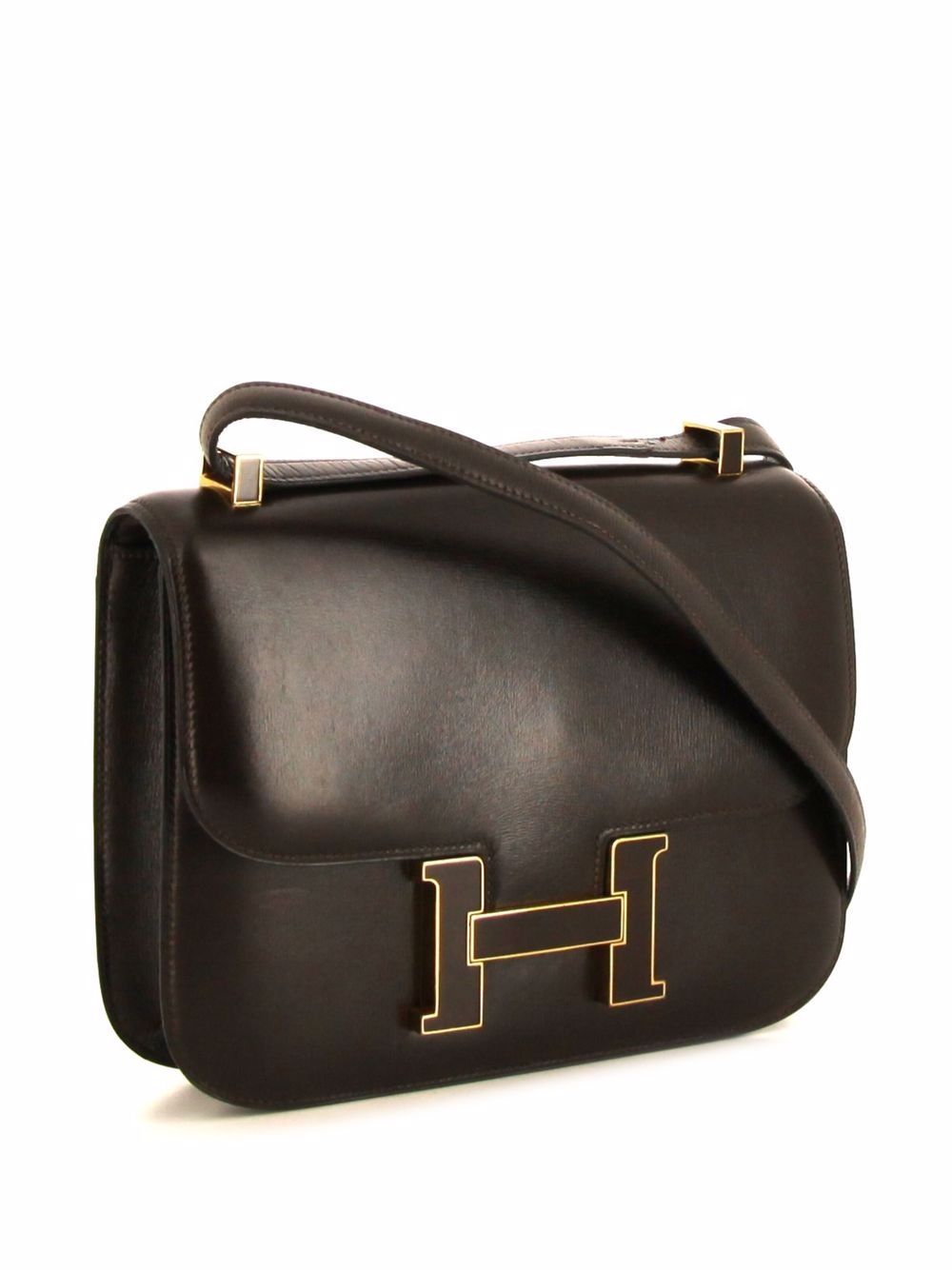 Pre-owned Hermes 1976  Constance Shoulder Bag In Brown