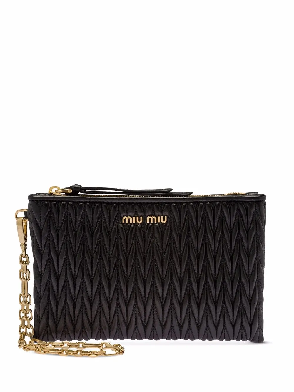 

Miu Miu bolsa de mano con letras del logo - Negro