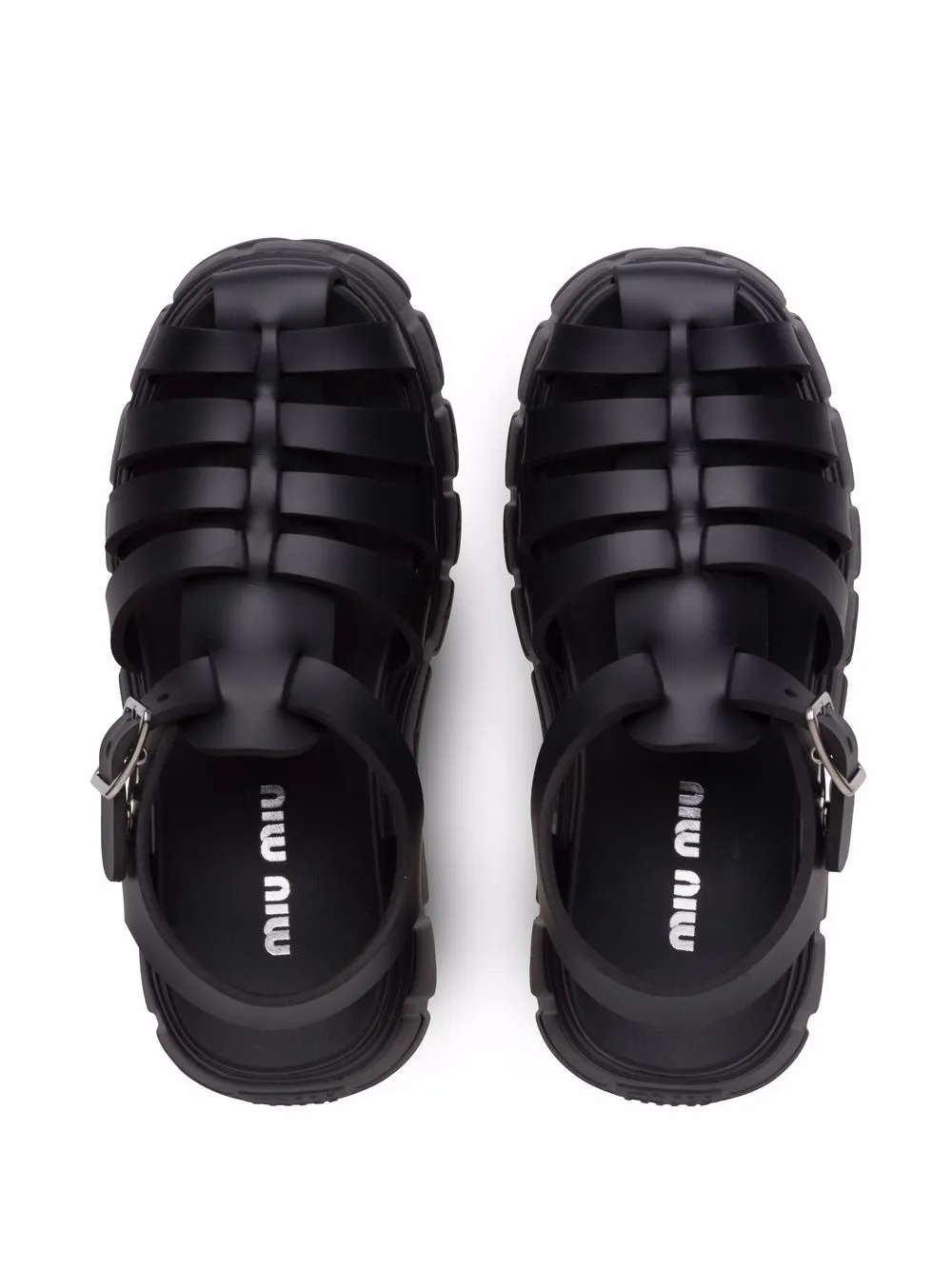 Miu Miu Flatform Caged Sandals - Farfetch