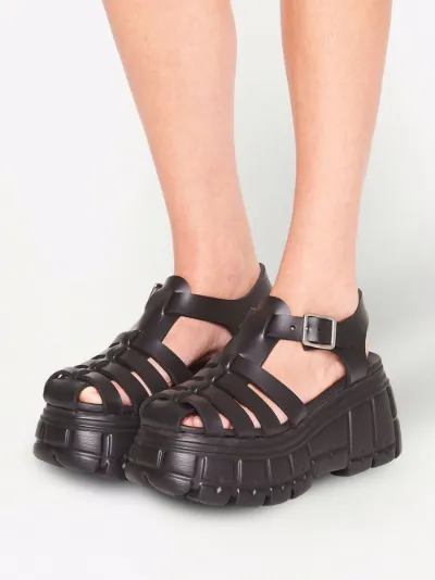 caged platform sandals