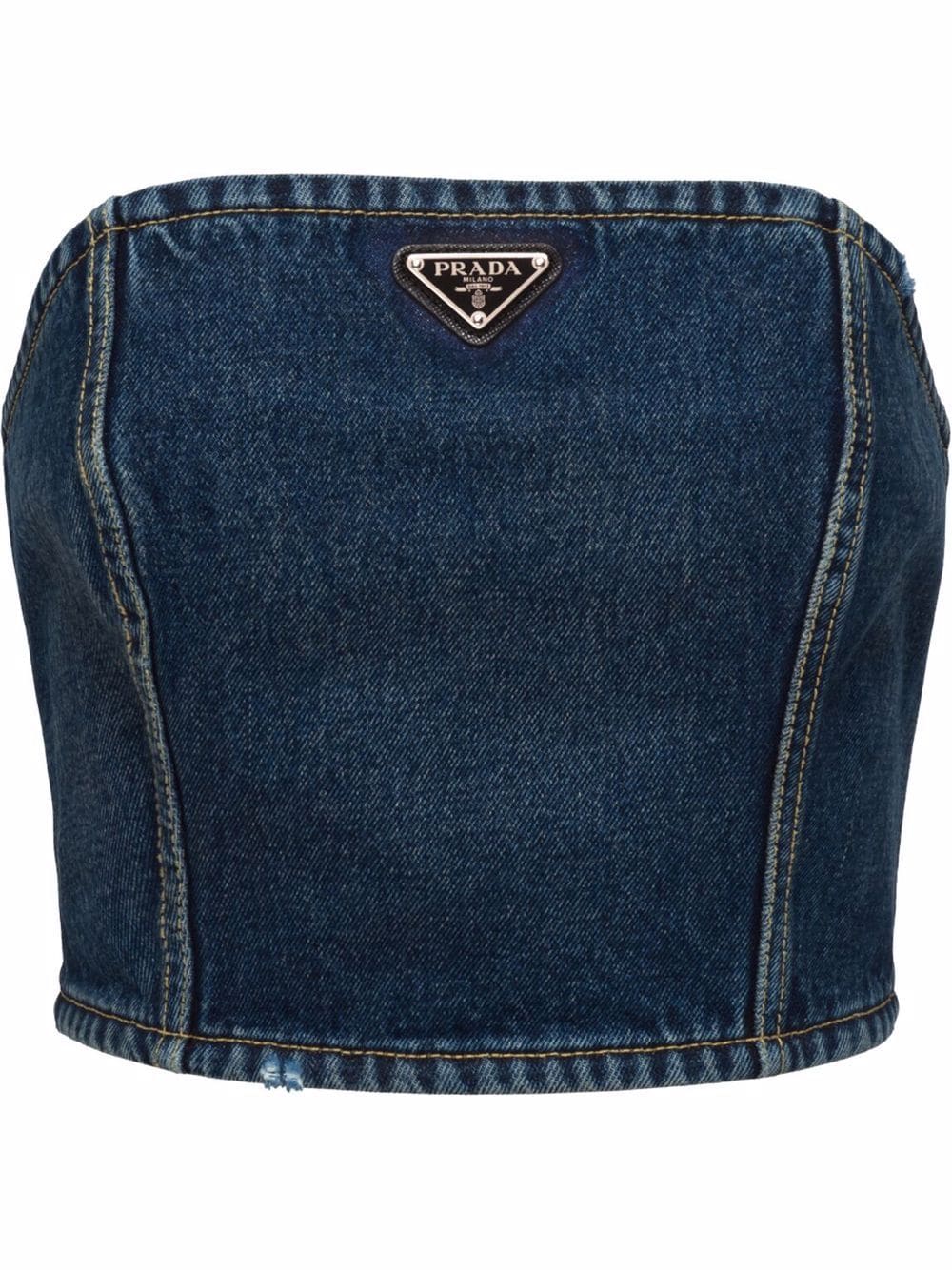 Prada Denim Bustier Top - Farfetch