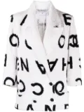 CHANEL Pre-Owned 1990s logo-print double-breasted jacket - White