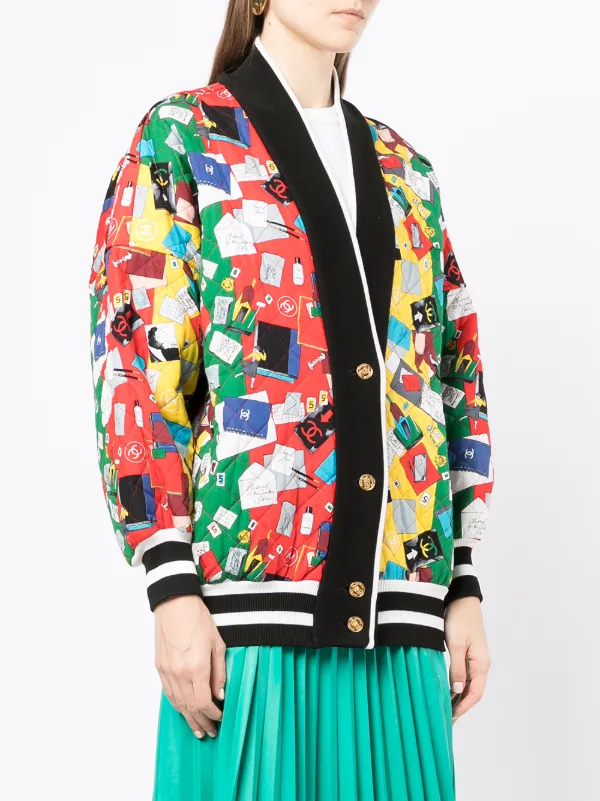 quilted cardigan jacket