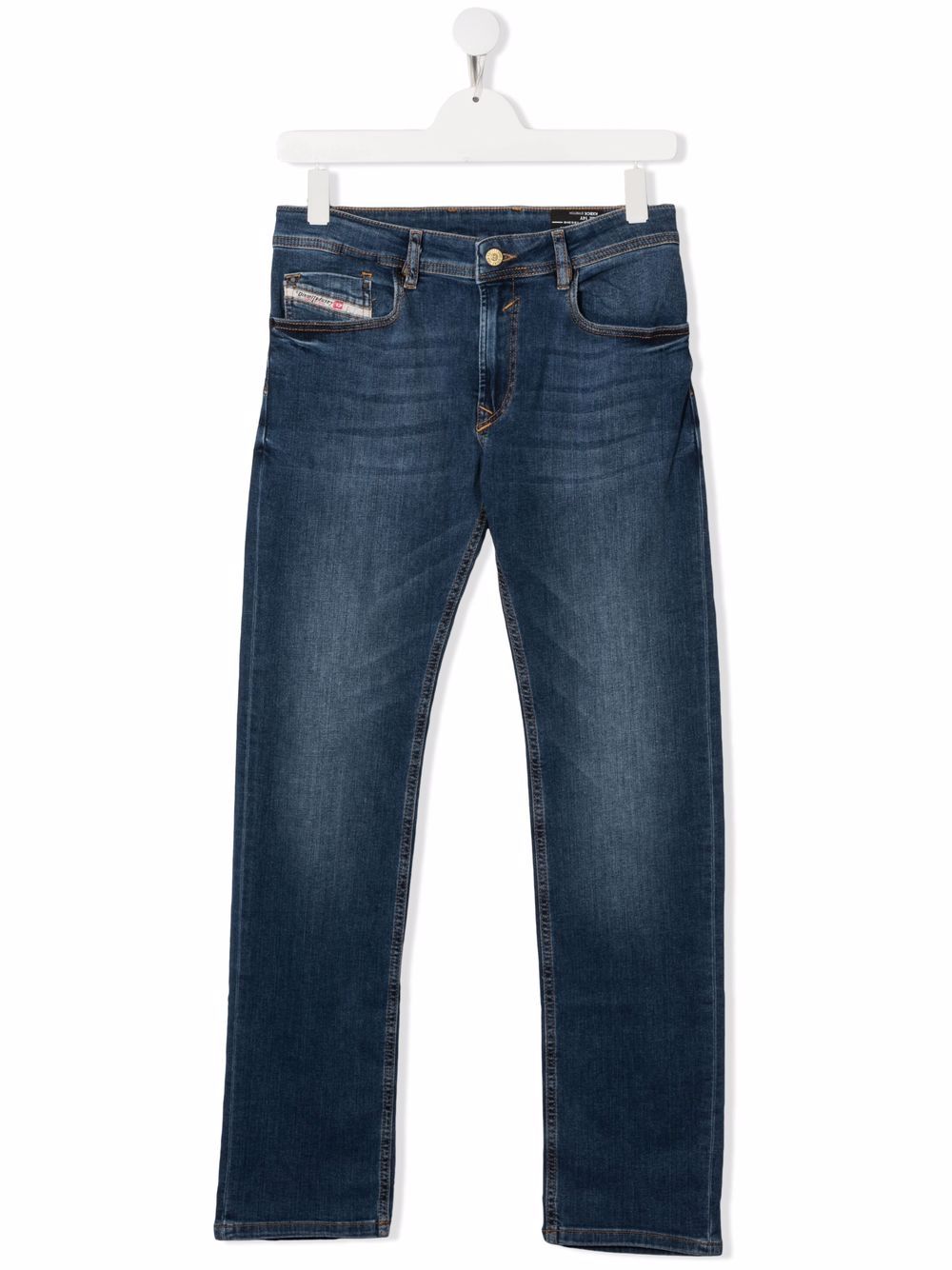 

Diesel Kids jeans rectos con bolsillos - Azul