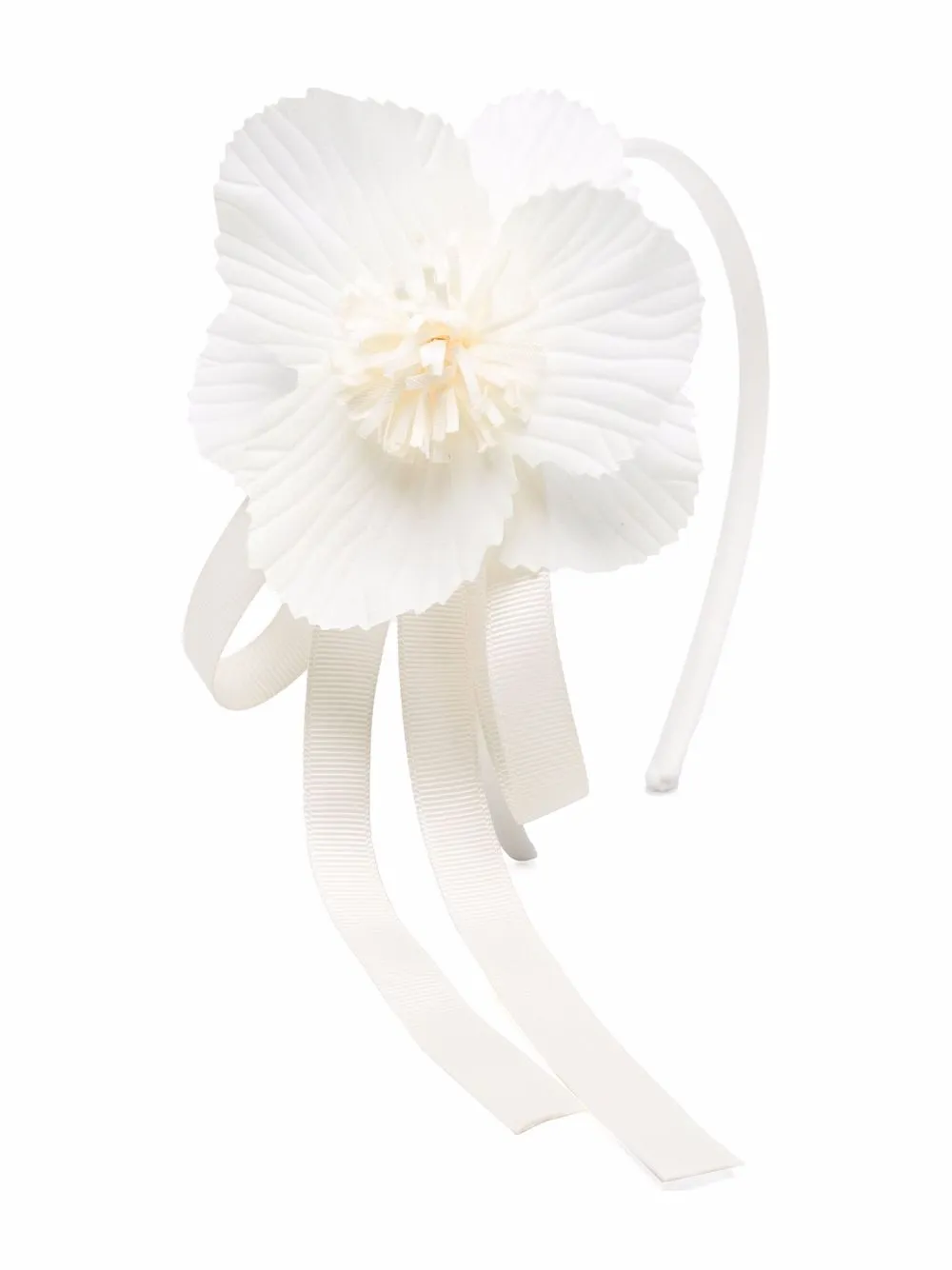 

Bonpoint diadema de cinta con motivo floral - Blanco