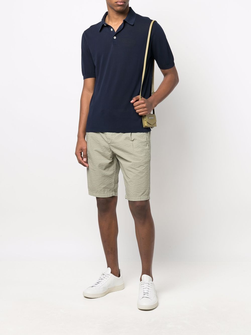 Shop Eleventy short-sleeve polo shirt with Express Delivery - FARFETCH