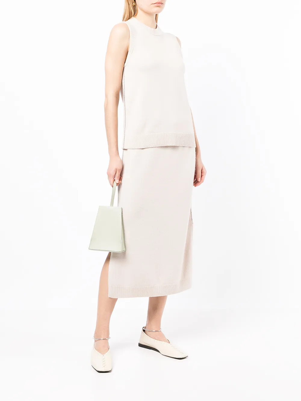 N.Peal Kasjmier midi-rok - Roze
