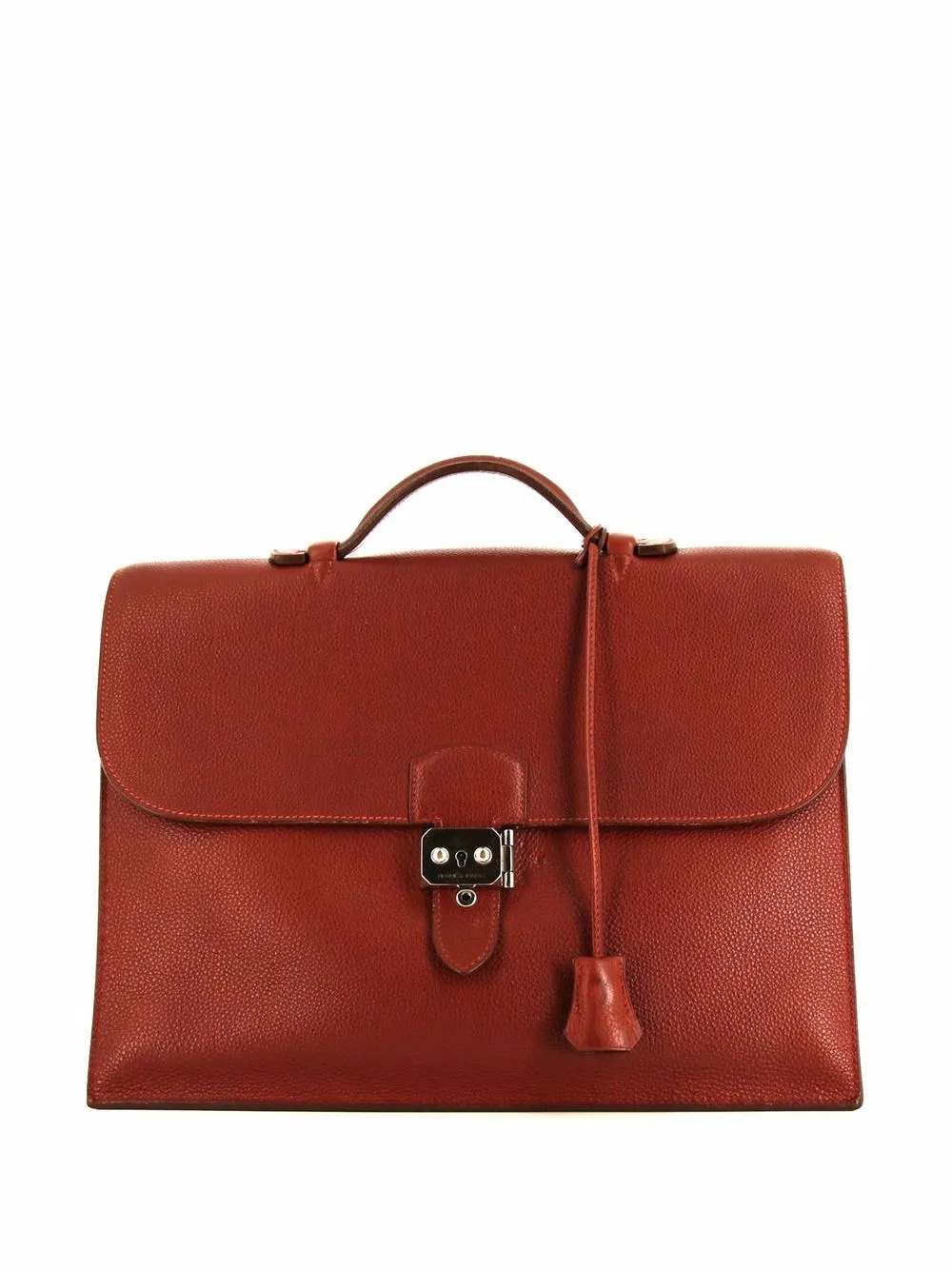 Pre-owned Hermes 2000  Sac À Dépêches Briefcase In Red