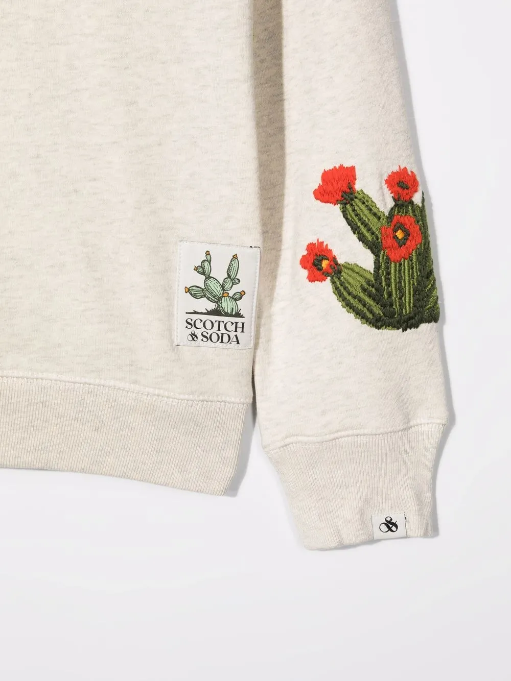 фото Scotch & soda худи из органического хлопка с вышивкой