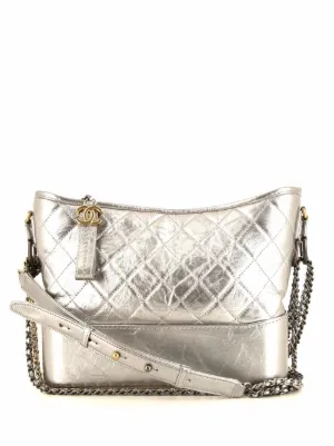Chanel gabrielle deals bag silver