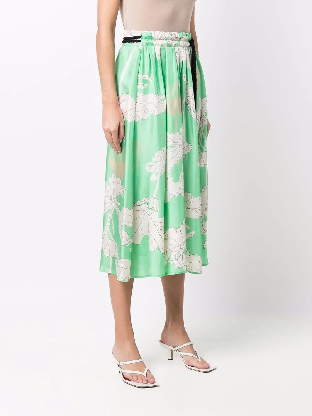 фото Alysi юбка миди с цветочным принтом