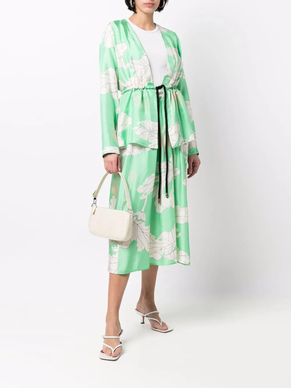 фото Alysi юбка миди с цветочным принтом