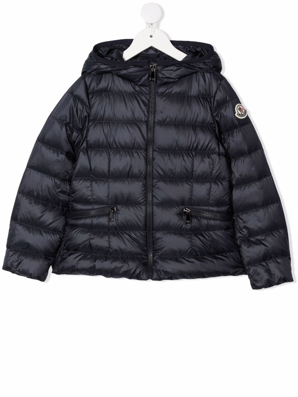 фото Moncler enfant пуховик с нашивкой-логотипом