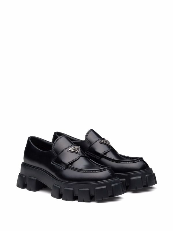 prada loafers black