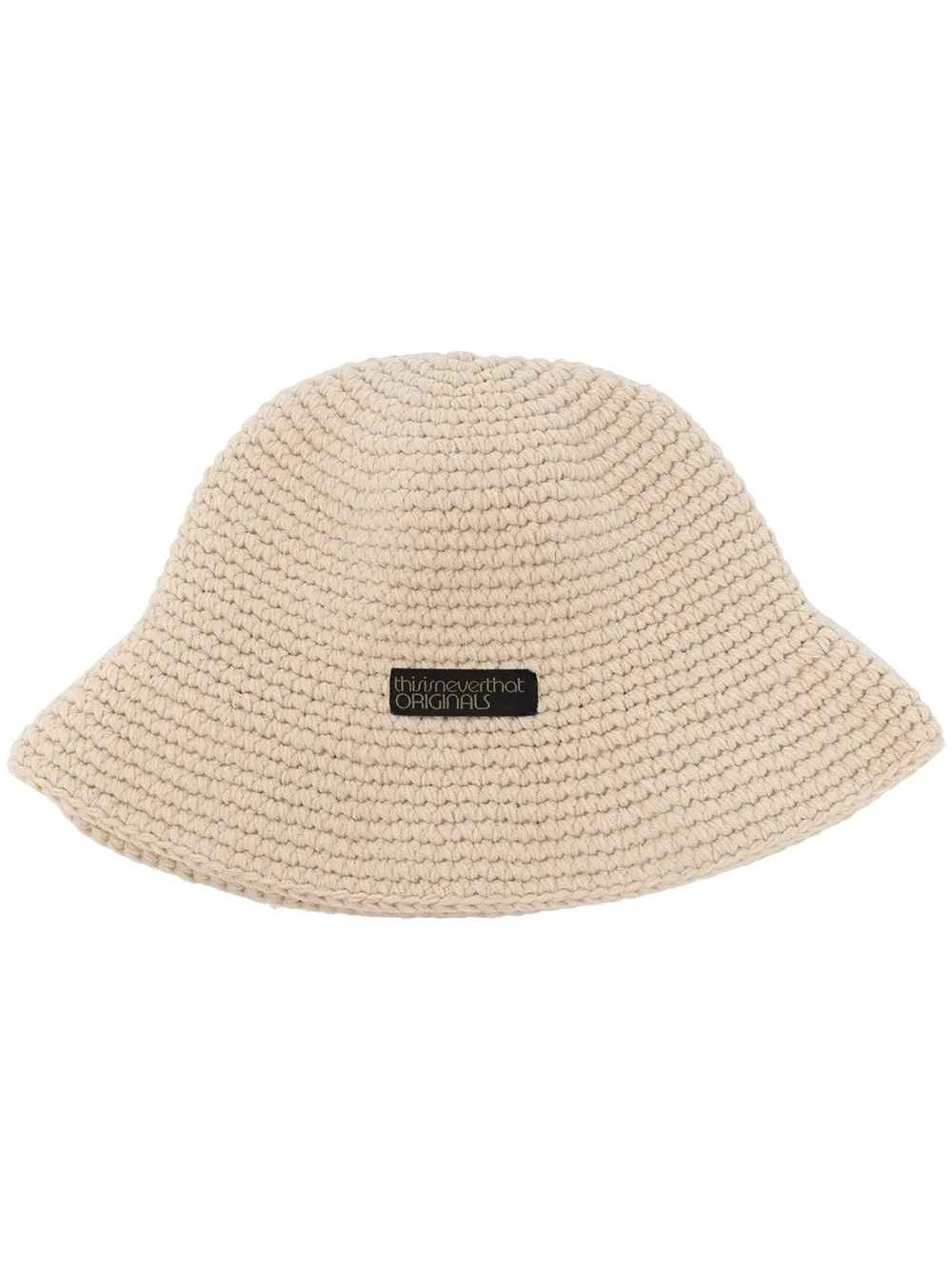 

This Is Never That gorro de pescador con parche del logo - Blanco