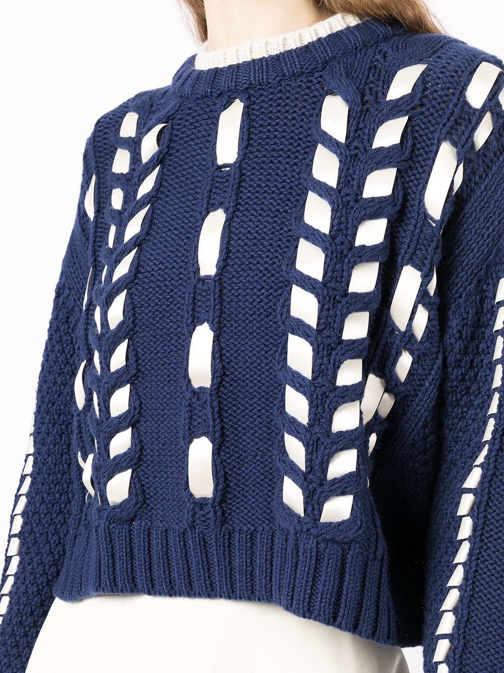 фото Ports 1961 woven cotton-cashmere cropped jumper