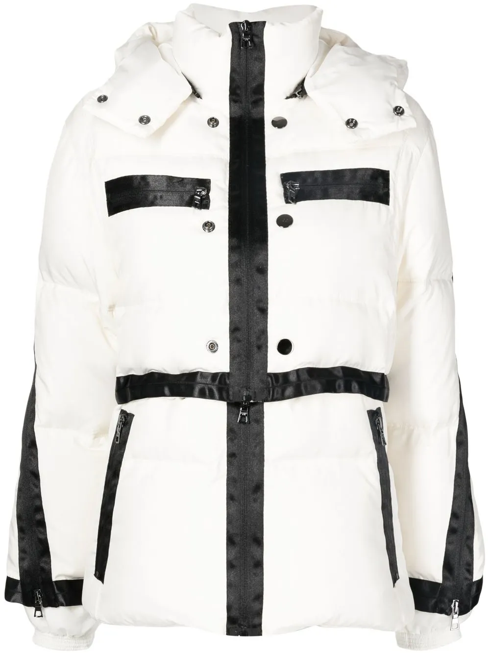 

Ports 1961 zippered two-tone puffer jacket - White