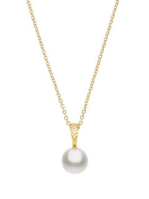 AUTORE 18kt Gelbgoldanhänger mit klassischen Diamanten