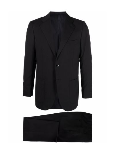 kiton black suit