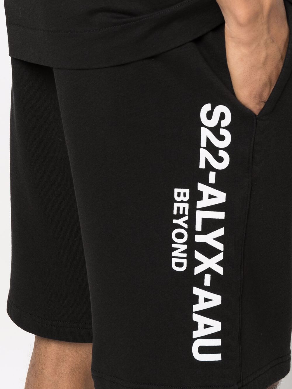Shop Alyx Collection Logo Sweat Shorts In Schwarz