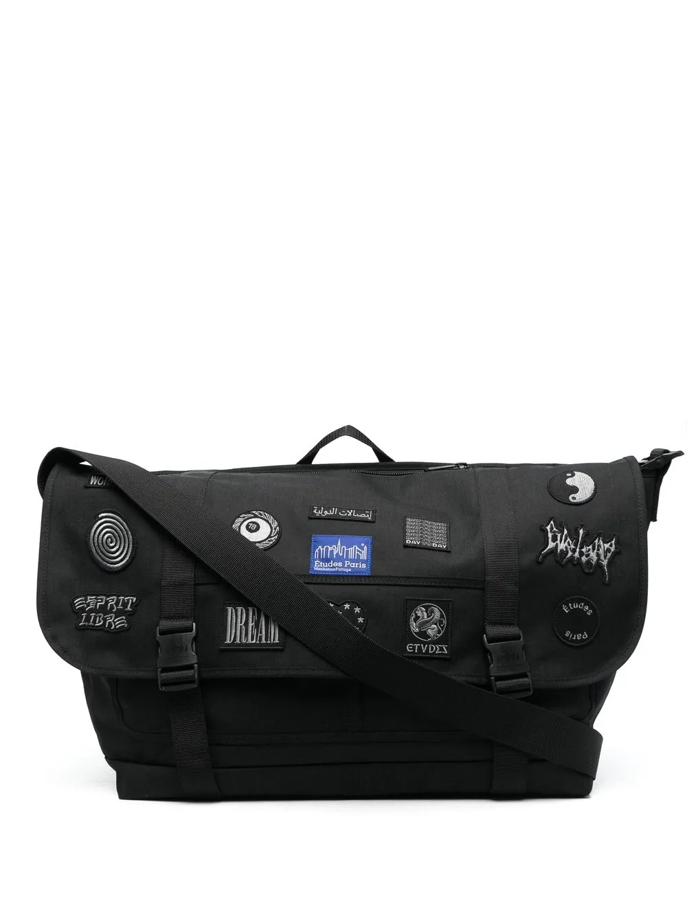 

Etudes patch-detail messenger bag - Black