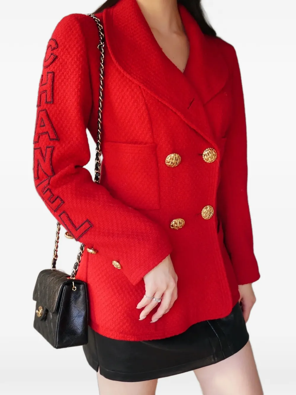 CHANEL Pre-Owned 1994 double-breasted jacket - Rouge CHANEL Pre-Owned 1994 double-breasted jacket - Rouge