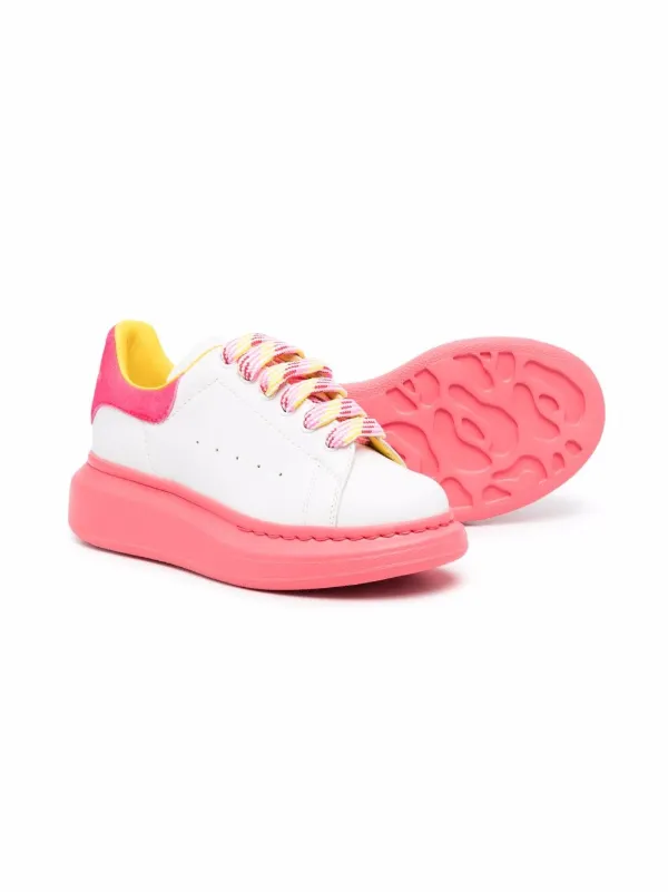 Alexander McQueen Kids colour-block Chunky Sneakers - White