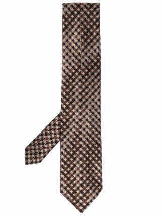 Marrone Cravatta con effetto jacquard Farfetch Uomo Accessori Cravatte e accessori Papillon 