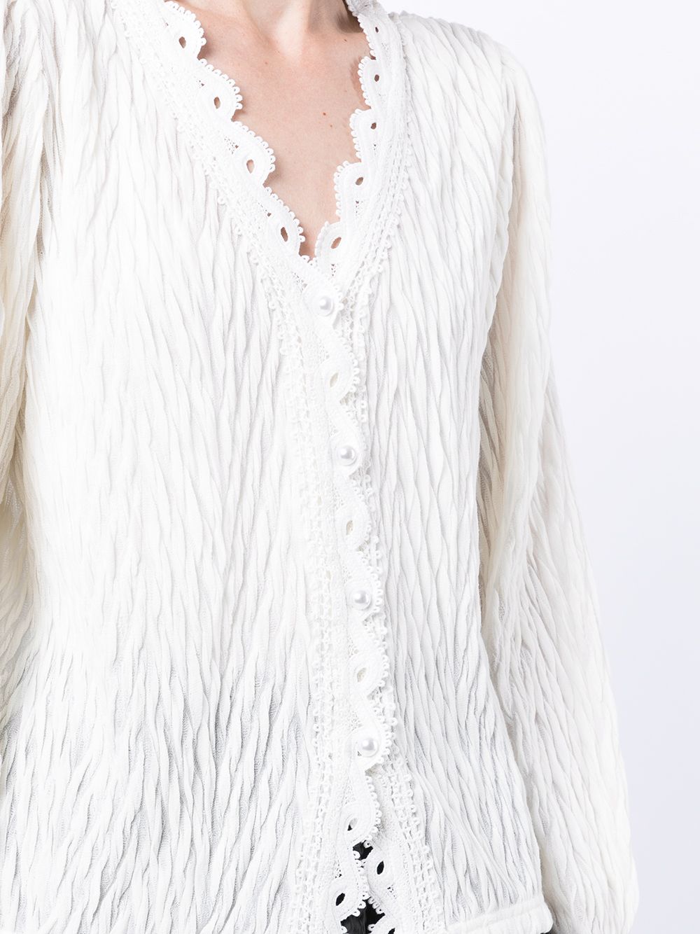 фото B+ab scallop-neck knitted cardigan